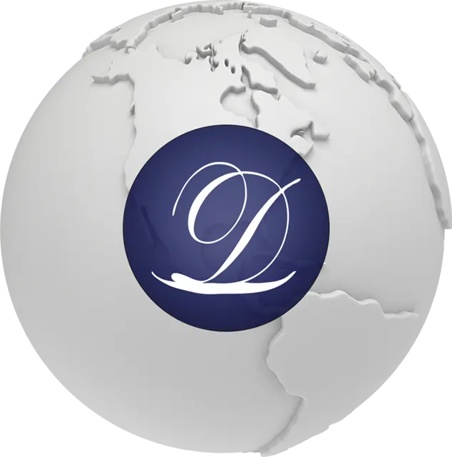 Davison Logo inside the World